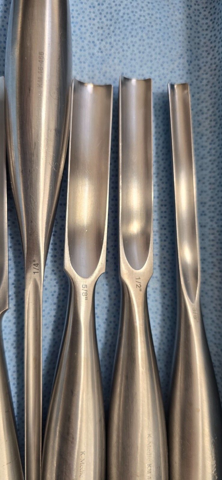 K-Medic Surgical Orthopedic Smith-Peterson Gouges Straight Set of 7