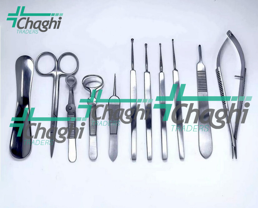 Chalazion Surgery Instrument Set With Matt & Sterlizing box Ophthalmic Surgical