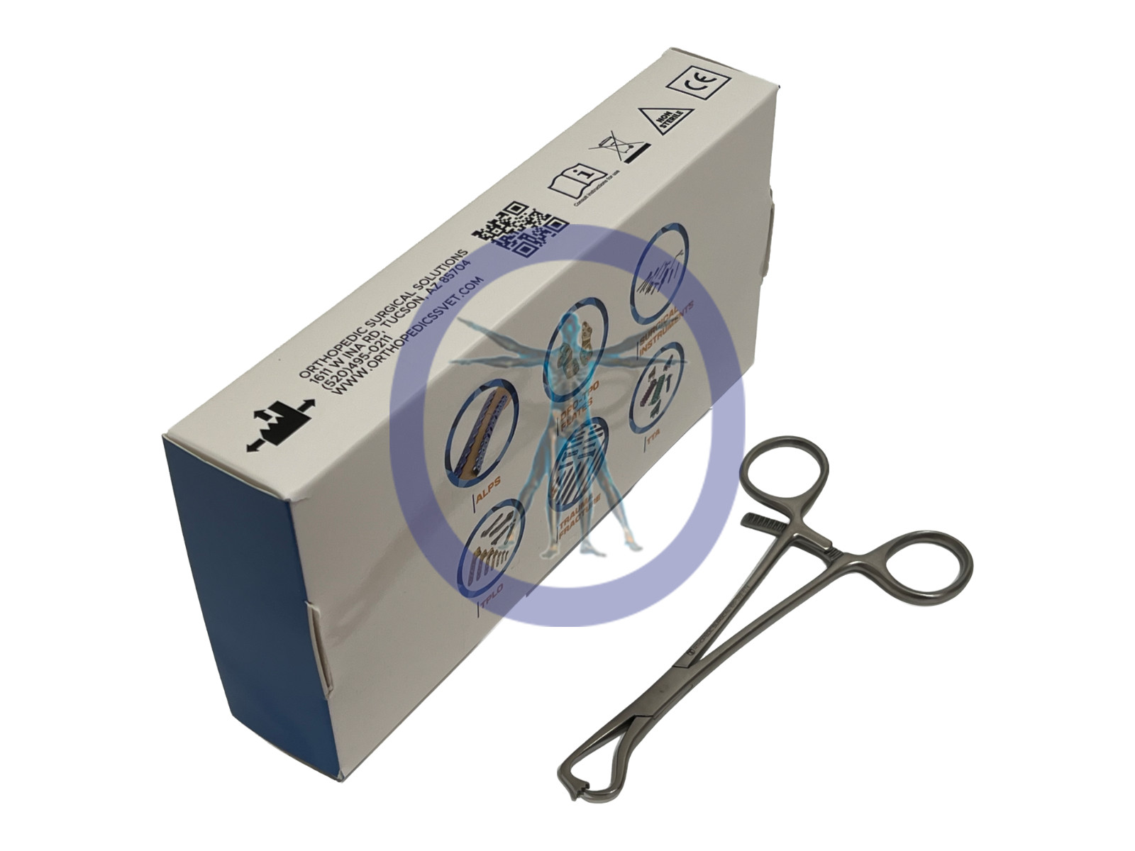 Orthopedic Surgical Veterinary Plate Holding Forceps With Footplate 135mm *NEW*