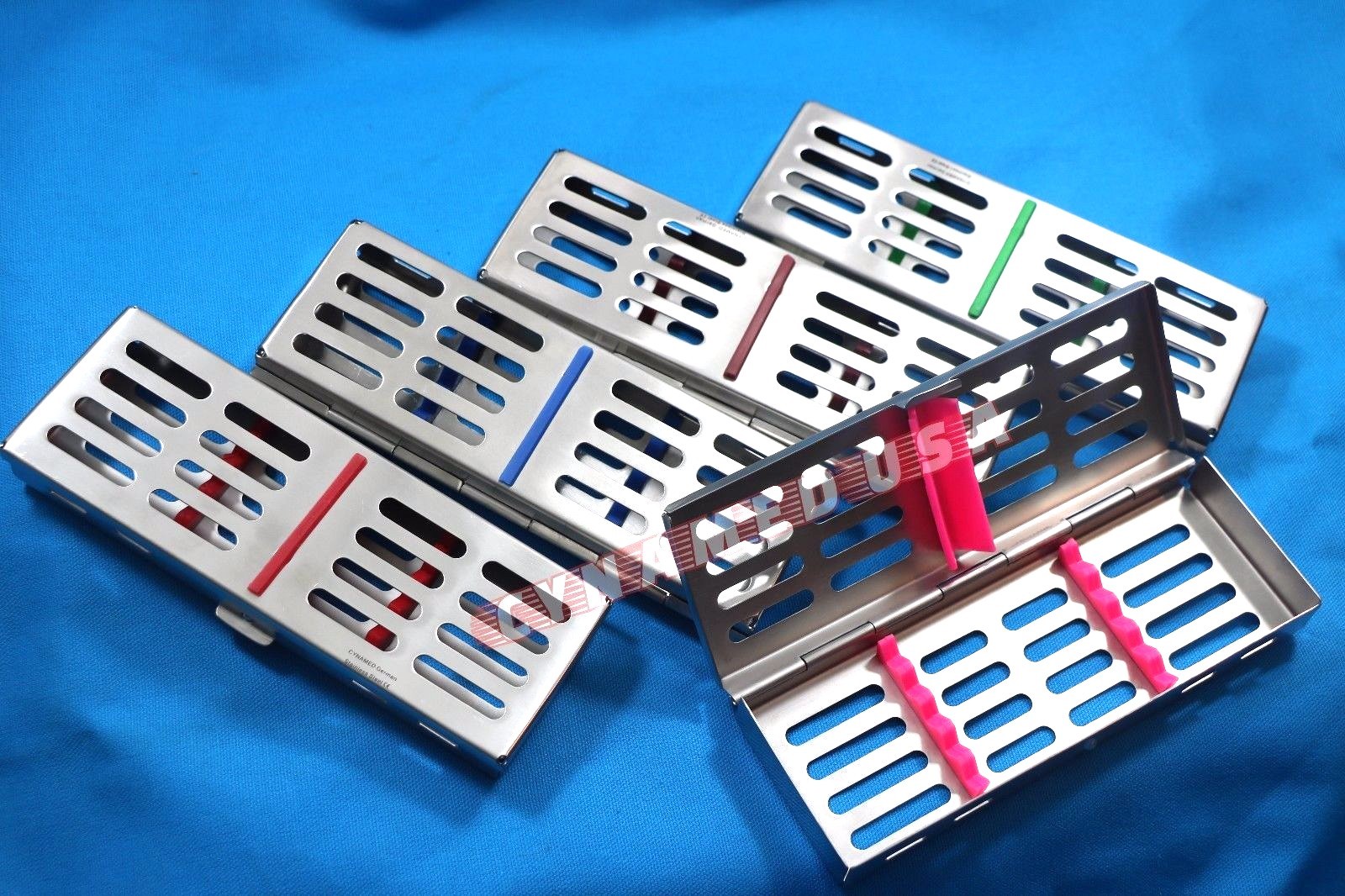 German Dental Sterilization Cassette Rack Tray Box For 5 Surgical Instruments