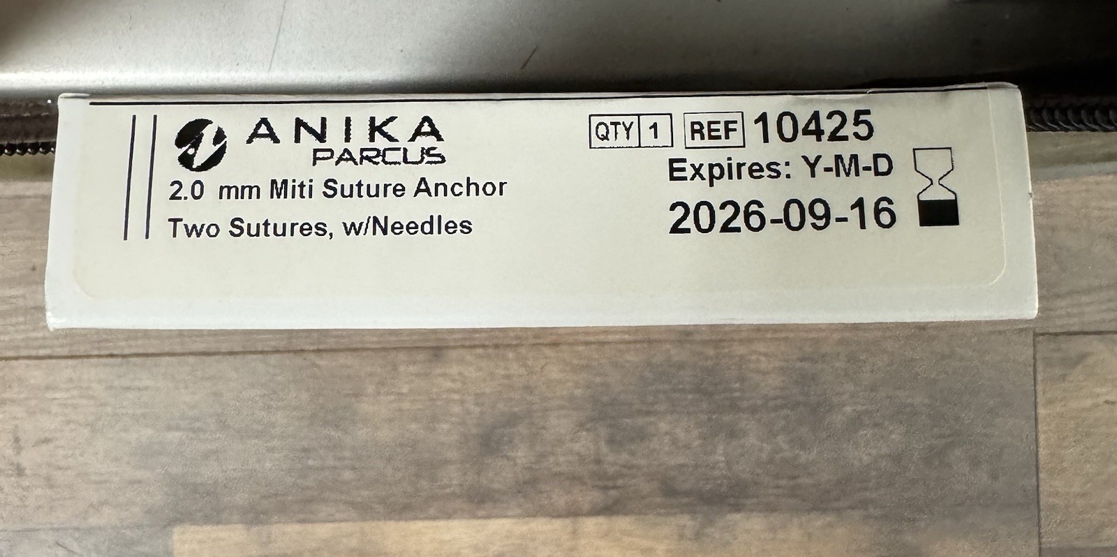 Anika Parcus 2.0mm Miti Suture Anchor Two Sutures With Needles