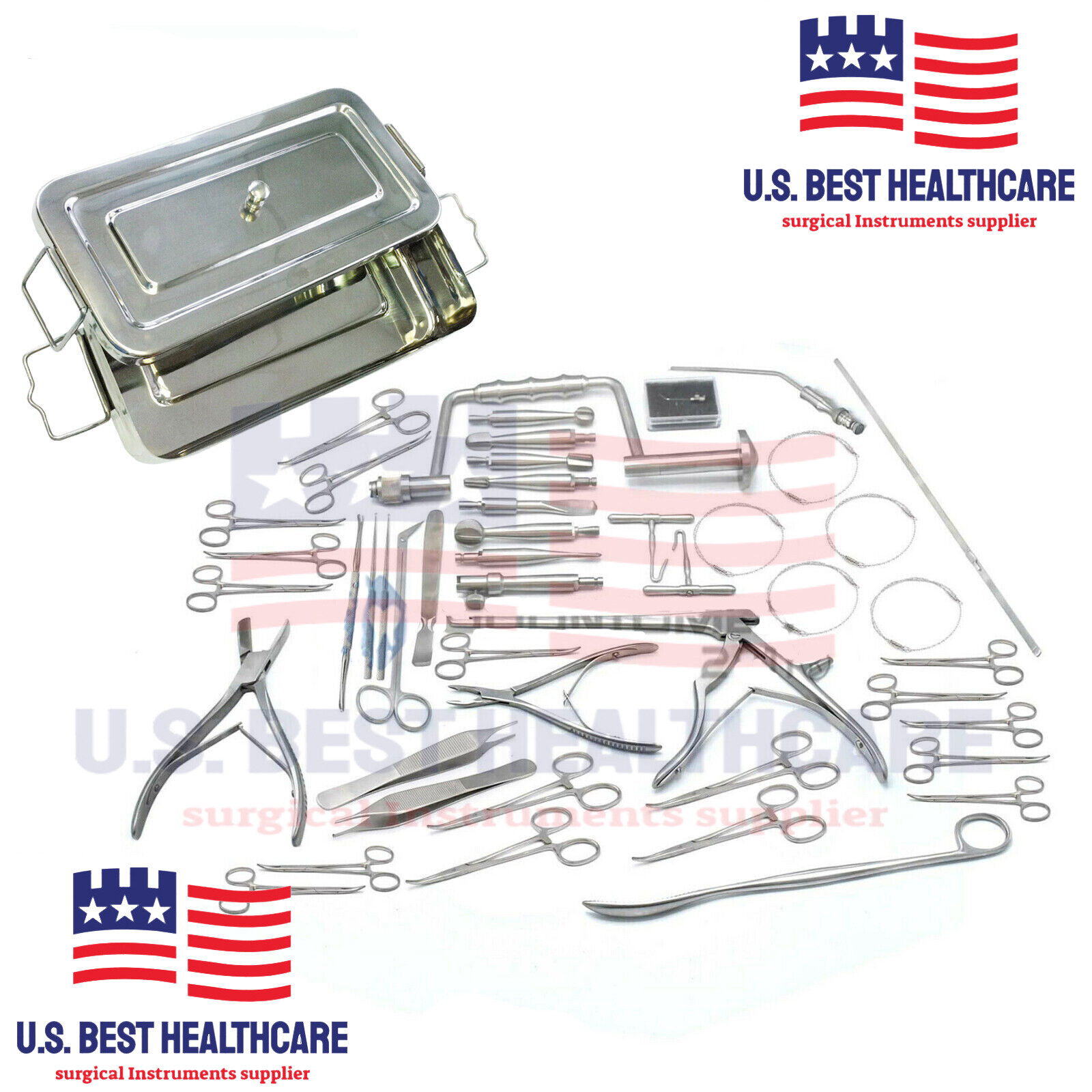 Craniotomy Instruments Set with Sterilization Box Orthopedic Surgical Instrument
