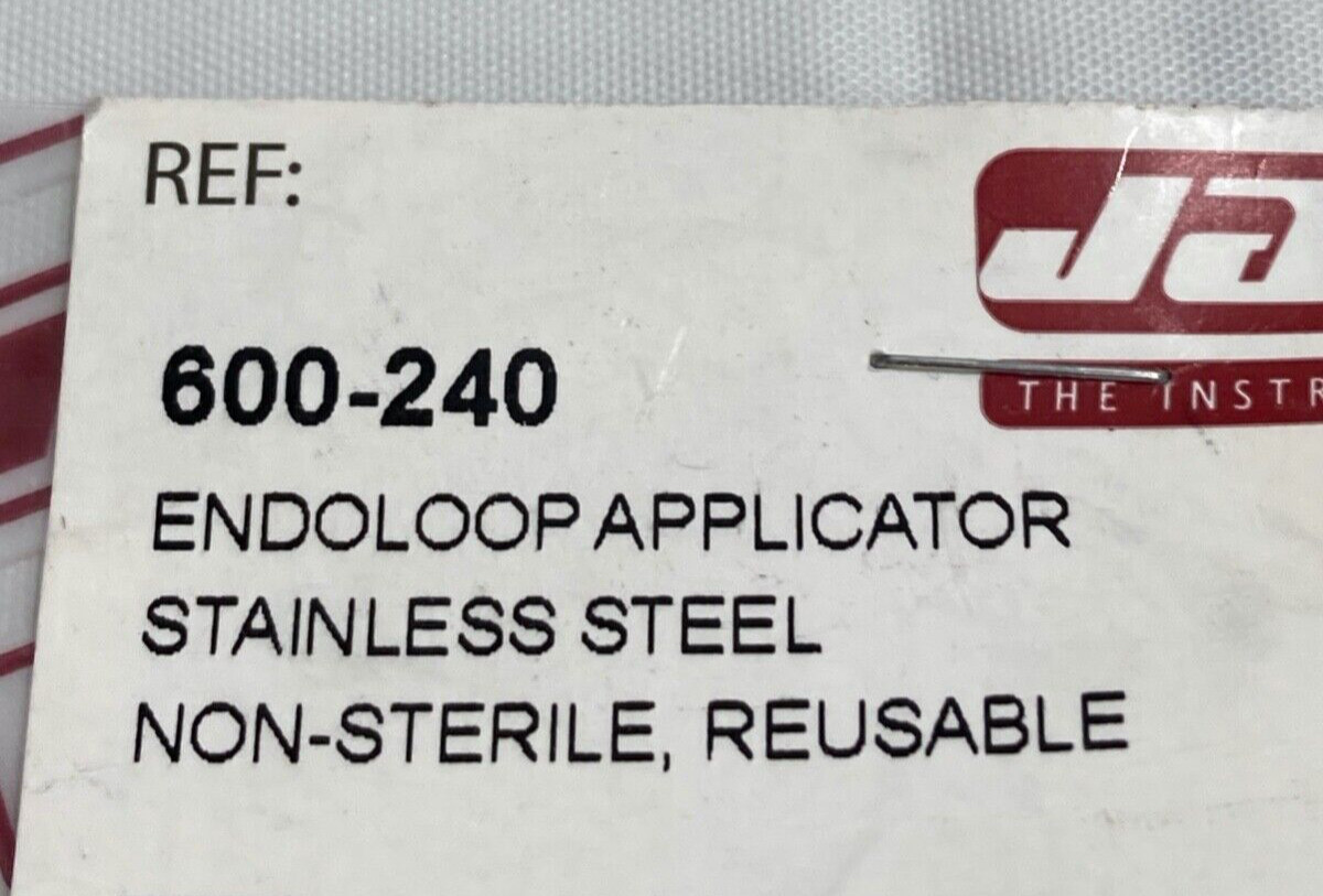 Jarit 600-240 Endoloop Applicator 5mm-3mm x 175mm Long w Sealing Cap Laparoscopy