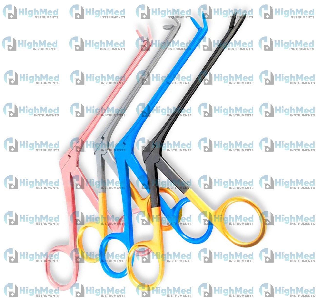 New Weil Blakesley & Thru Cut Nasal Forceps Straight And 45 Degree 4 PCs Set