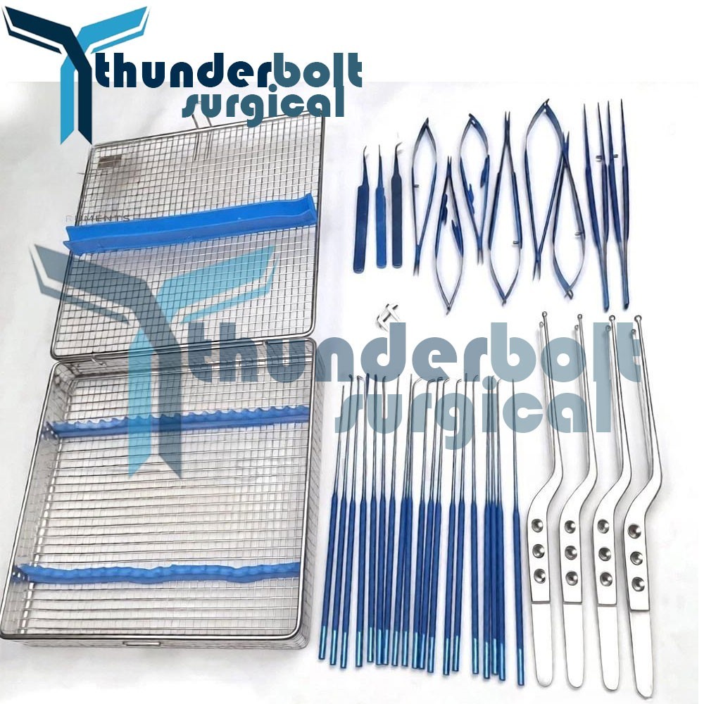 Micro surgery instruments set Neuro Surgical Titanium coated Instrument