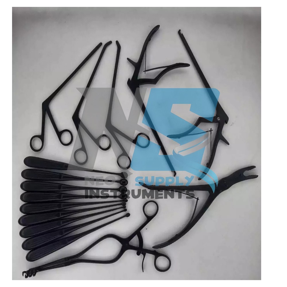 Basic Laminectomy Black Coated Surgical Orthopedics Instruments 16 PCS Set A+