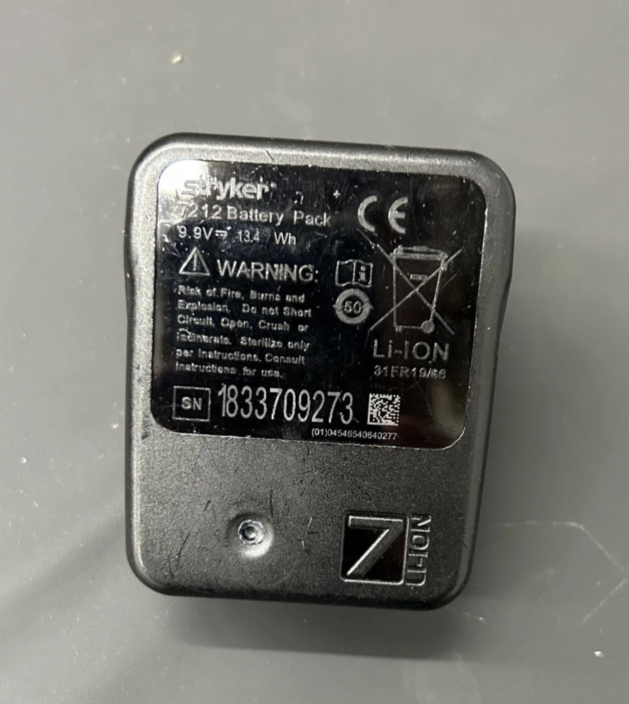 Stryker Smart Life Small Battery Pack Count 483, 7212