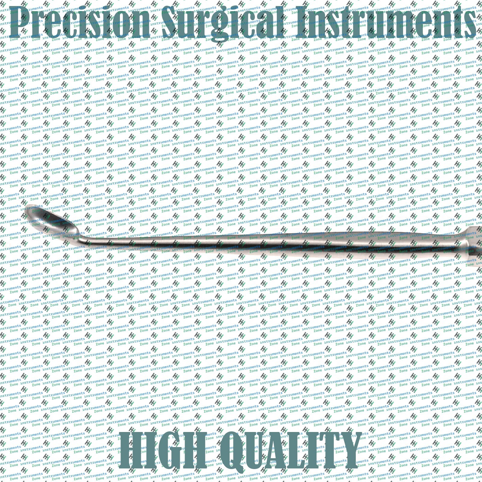Antrum Curette 7 1/2″ Slightly Curved 1.5 x 6.0mm Oval Cup ENT Instrument