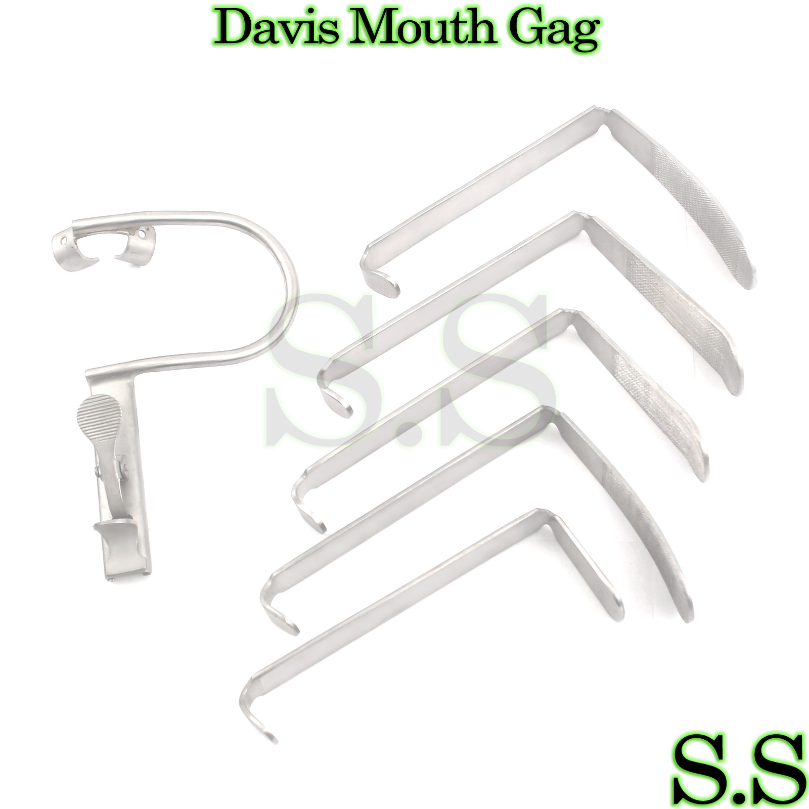 Davis Mouth Gag Without Pipe Surgical Dental Anesthesia Instruments