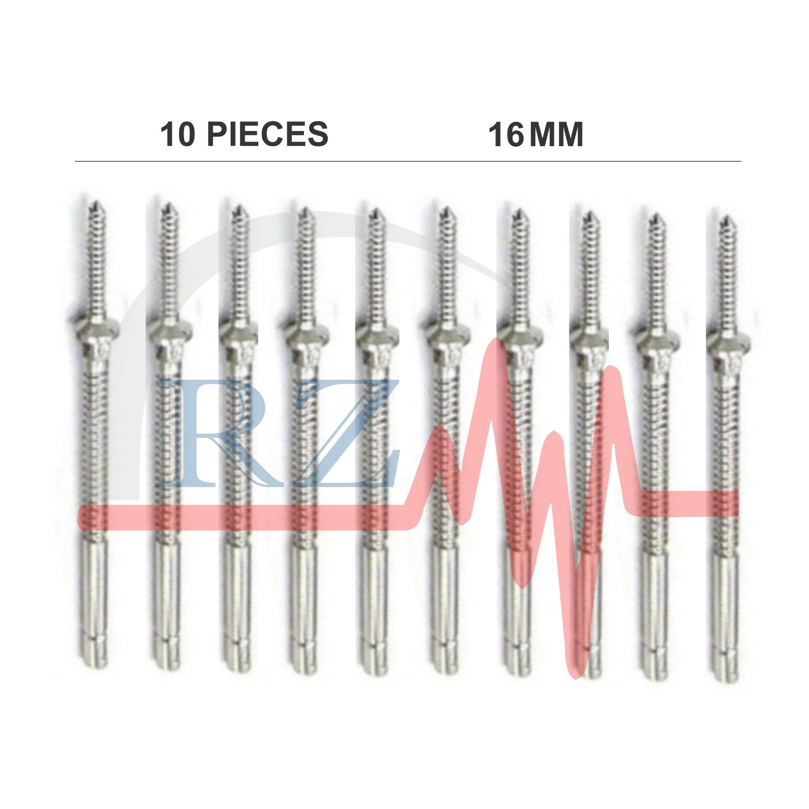 10 PIECES SCREW PINS (16MM) OF CASPAR CERVICAL DISTRACTOR LIFT NEUROSURGICAL