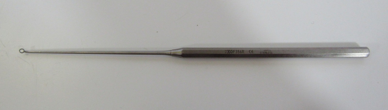 Aesculap OF356R Buck Ear Curette 6″ Curved Blunt Fig. 0 Outer Diameter – 2mm