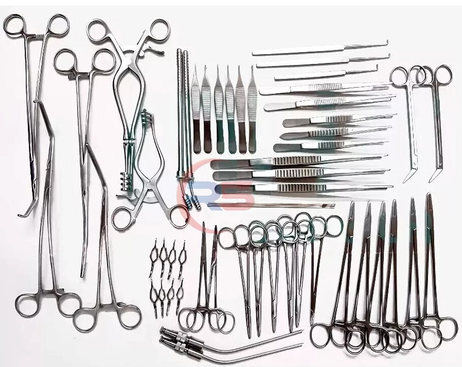 52 Pieces Vascular Surgery Set Surgical, Medical Instruments