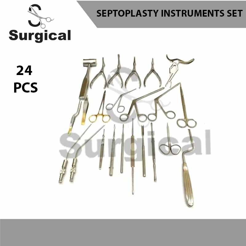 Septoplasty Instruments Set 24 Pcs ENT Nasal Surgery Reusable Instruments