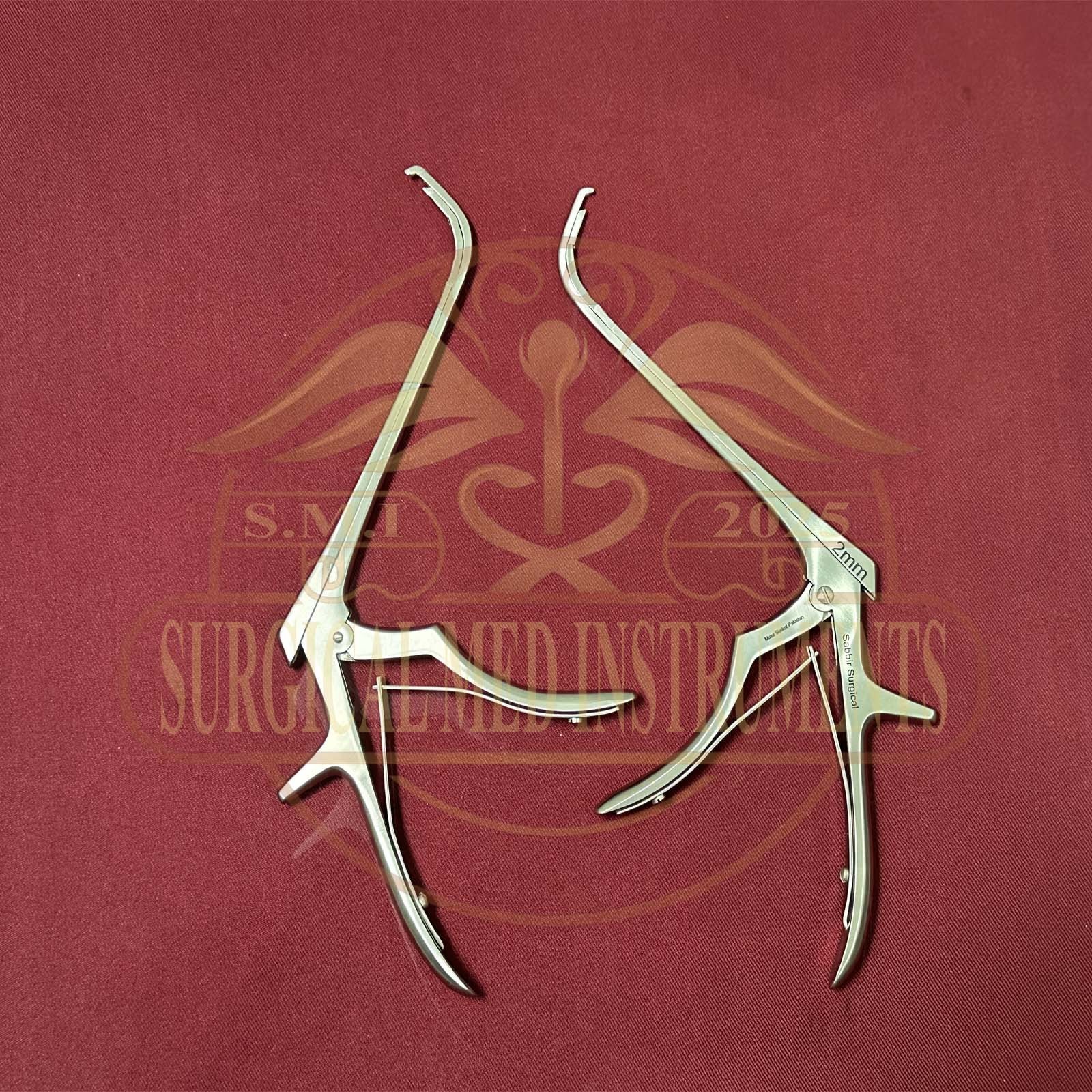 Bayonet Kerrison Rongeurs 8” 70° Curved Up 1mm to 2mm Orthopedics Instruments