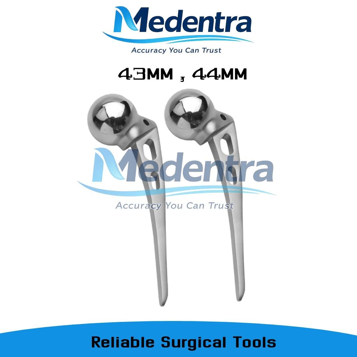 AMP Hip Prosthesis 43MM,44MM Orthopedic Instrument Premium Quality Stainless