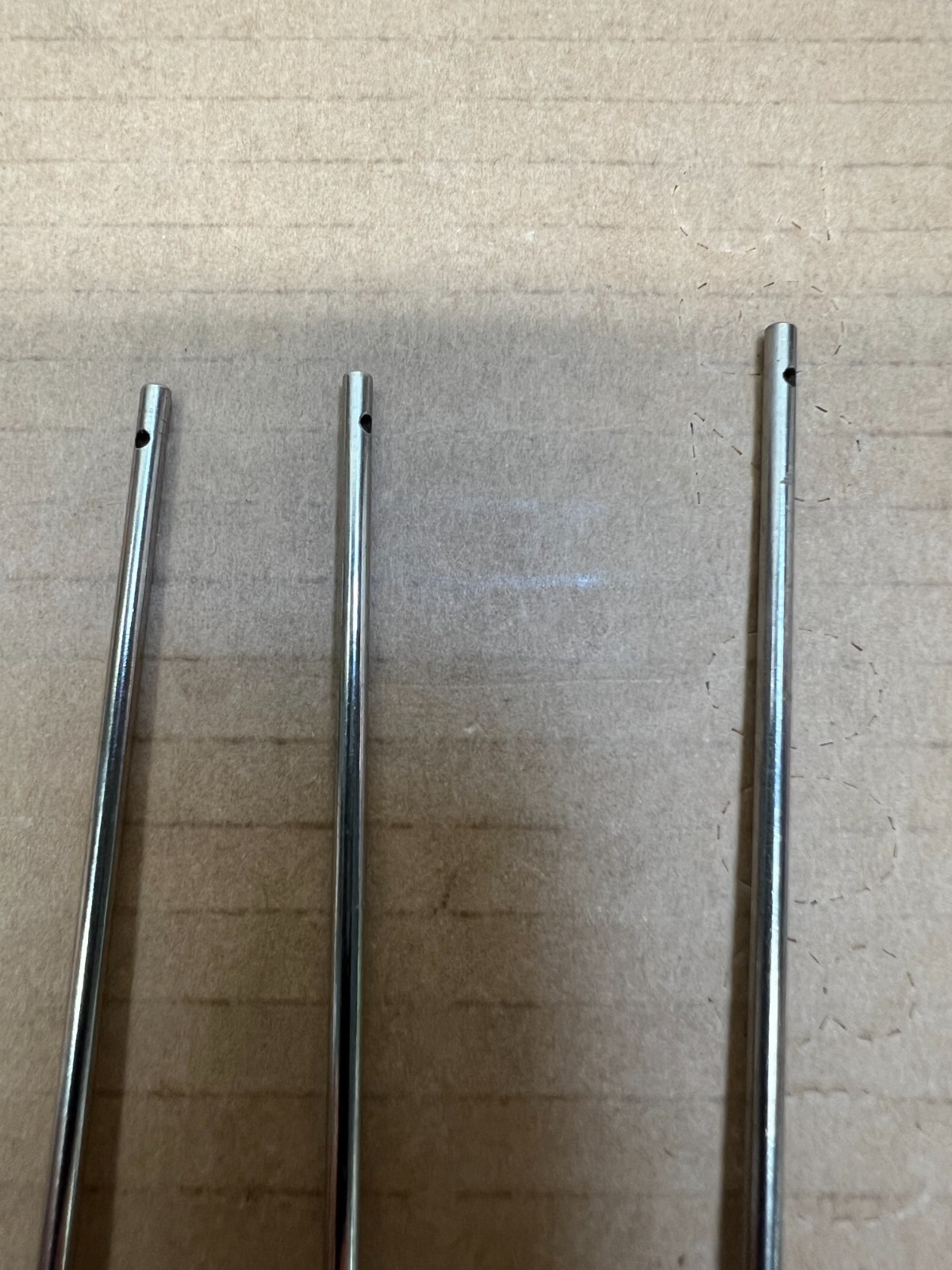 Lot of 3 Stainless Steel Veterinary Suction Cannula, 7-1/2″ overall length each
