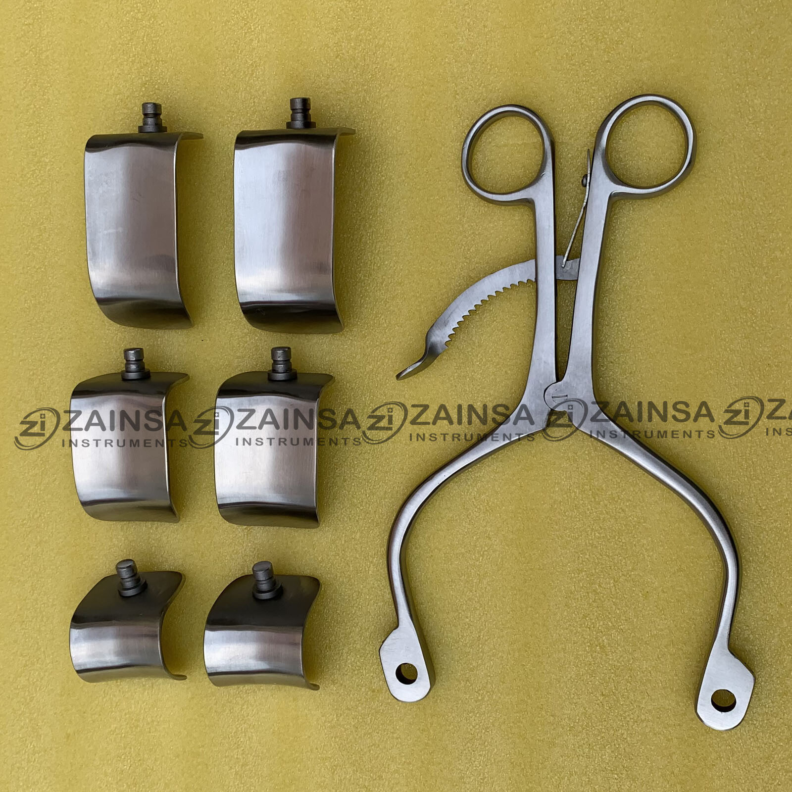 Kolbel Retractor Complete Set With 6 Blades, Shoulder Retractor German Surgical