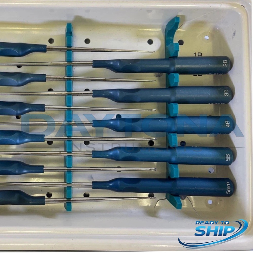 Set of 11 Codman MicroSect Curettes MIS Spine Curettes Cervical Neuro Orthopedic