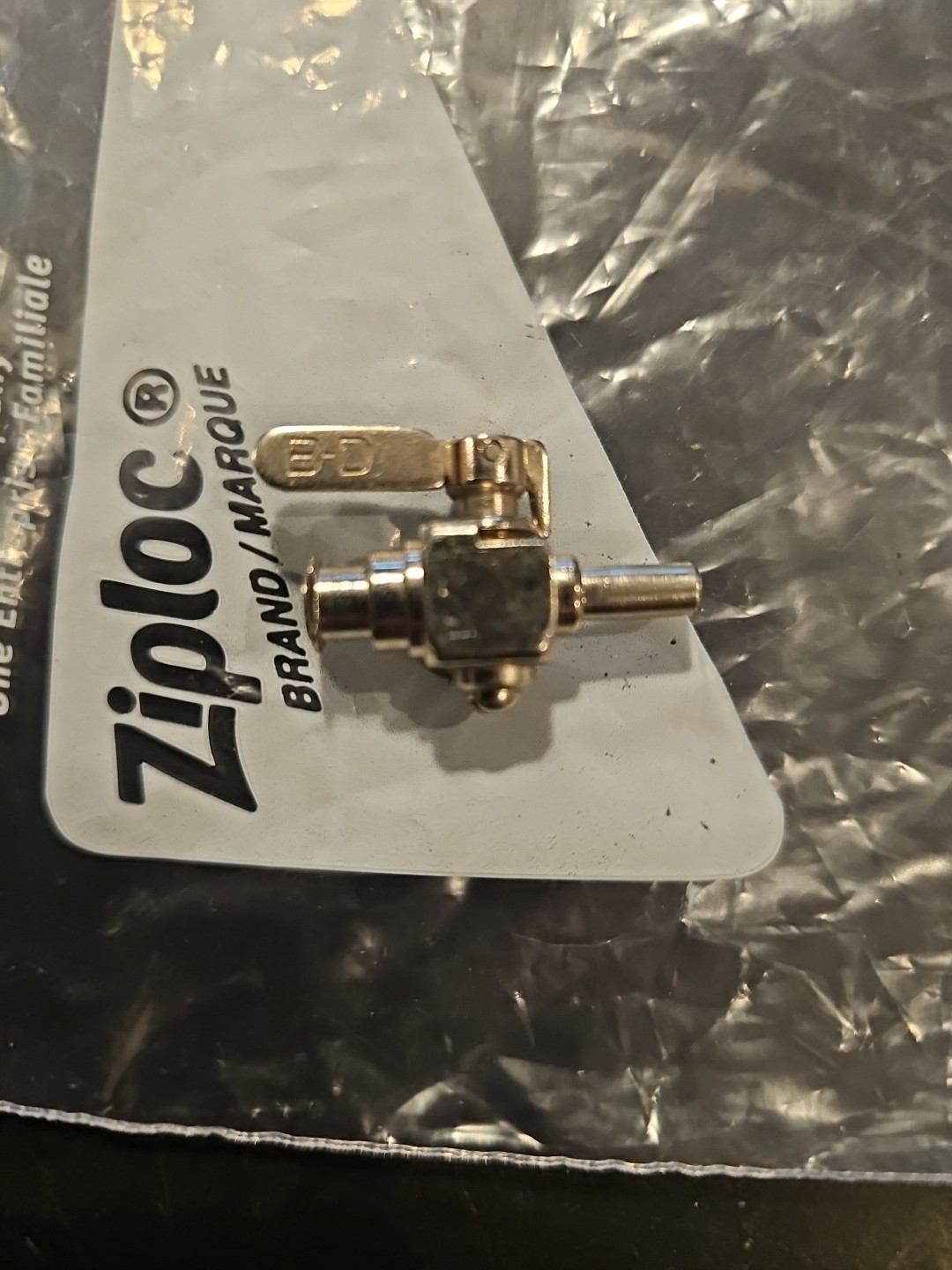 B-D MS01 Two-Way Stopcock Stainless Steel Plated Brass SCREW ball valve