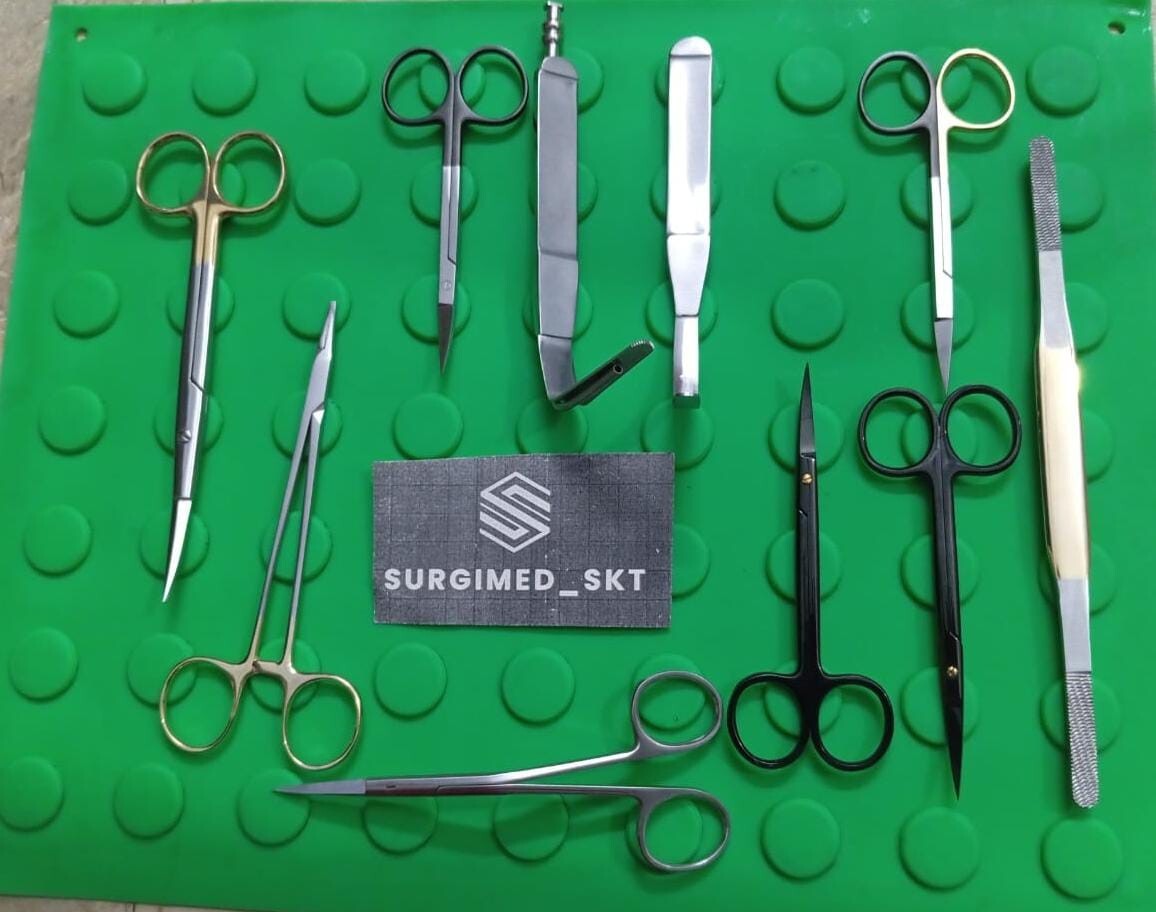 ENT Plastic Surgery Instrument Set – 12-Piece Stainless Steel Surgical Tool Kit