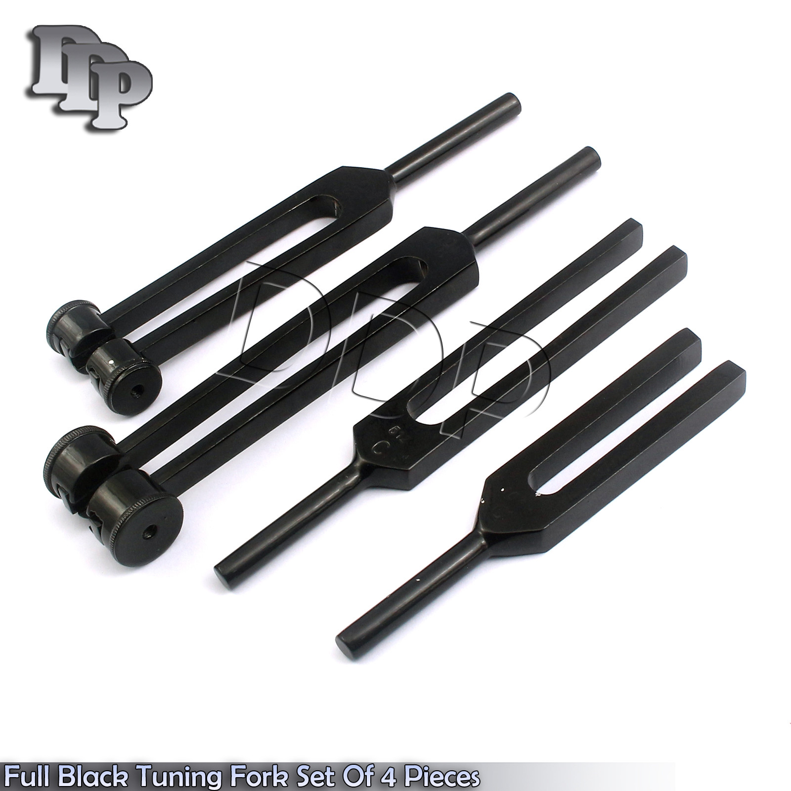 Full Black Tuning Fork Set Of 4 Pieces Medical Surgical Diagnostic Instruments