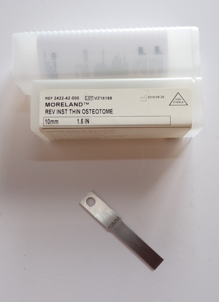 Depuy 2422-42-000 Moreland Osteotome Insert Thin 10mm 1.5″ Orthopedic