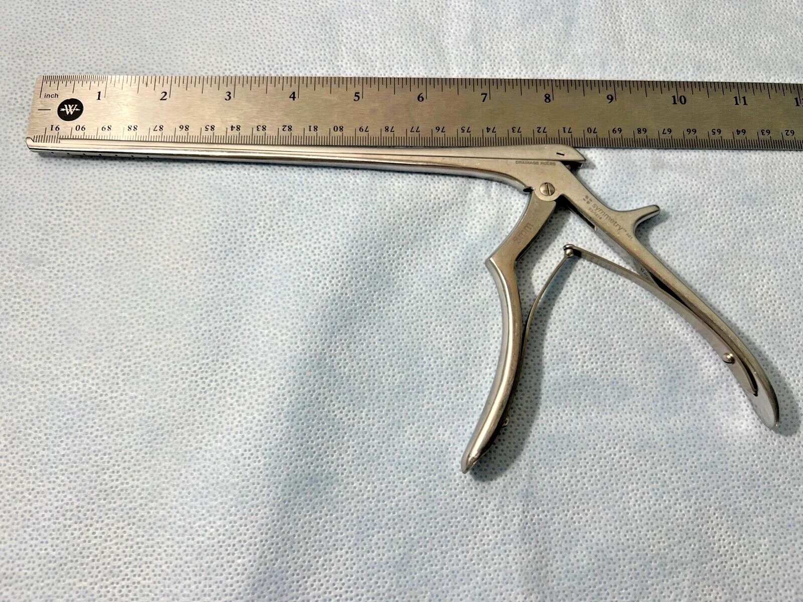 Symmetry 53-1414 Kerrison Rongeur 8″ 3mm 40° Up-Bite Drainage Holes Lumbar