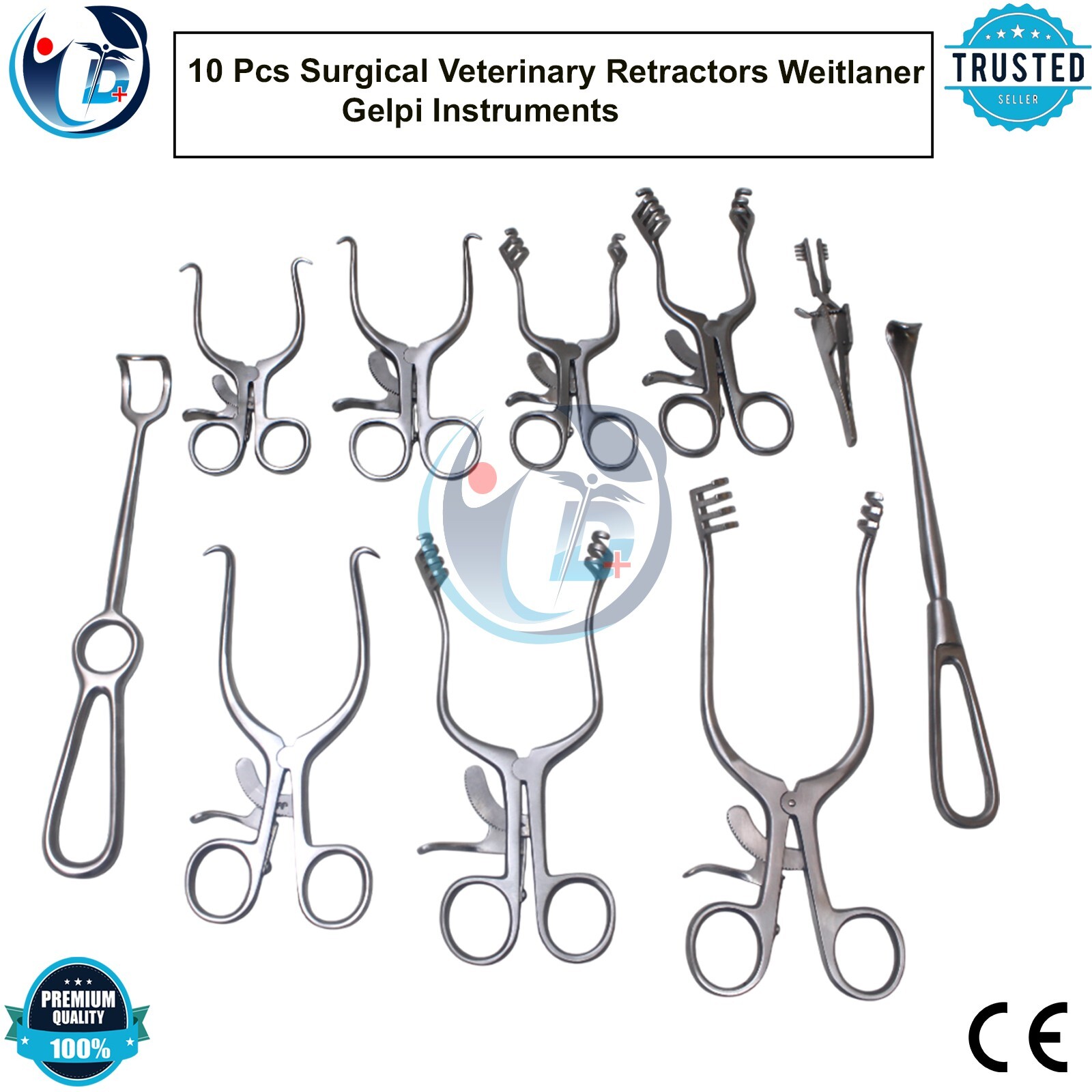 Surgical Veterinary Retractors Weitlaner Premium Quality Instruments Set of 10