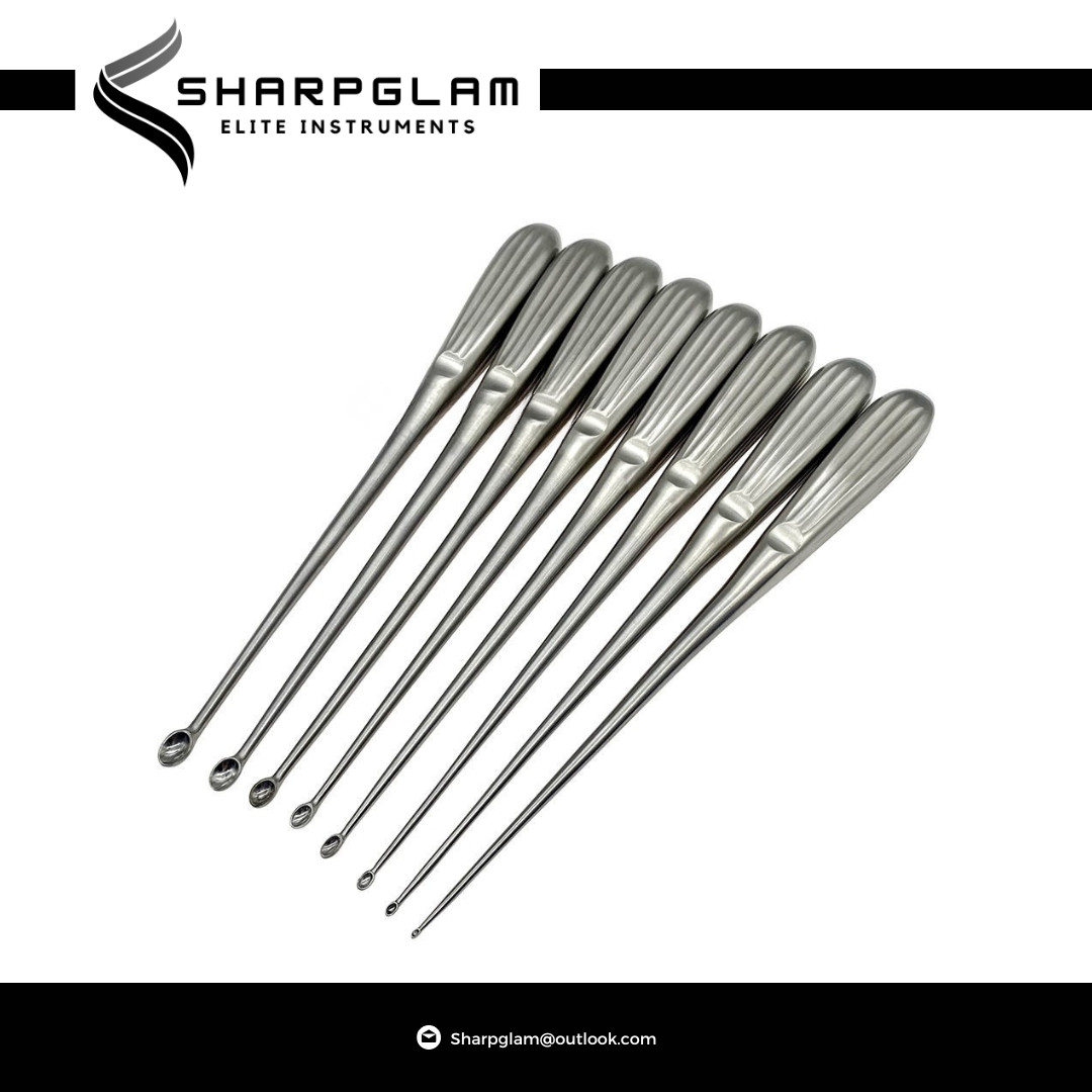 Volkmann Bone Curette 9″ 8Pcs Set Stainless Steel Orthopedic Surgical Instrument