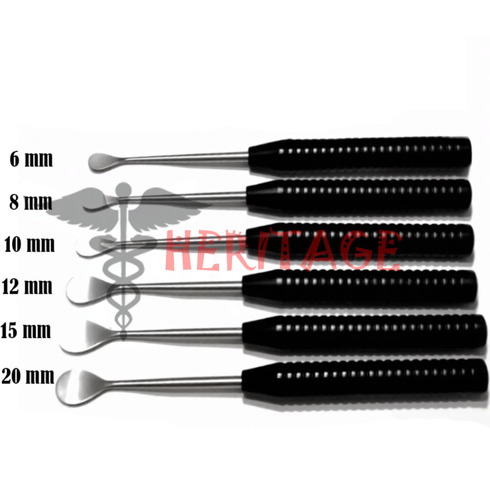 Cobb Elevator Spine Set | 6-Piece Orthopedic Surgical Instruments Black Handle