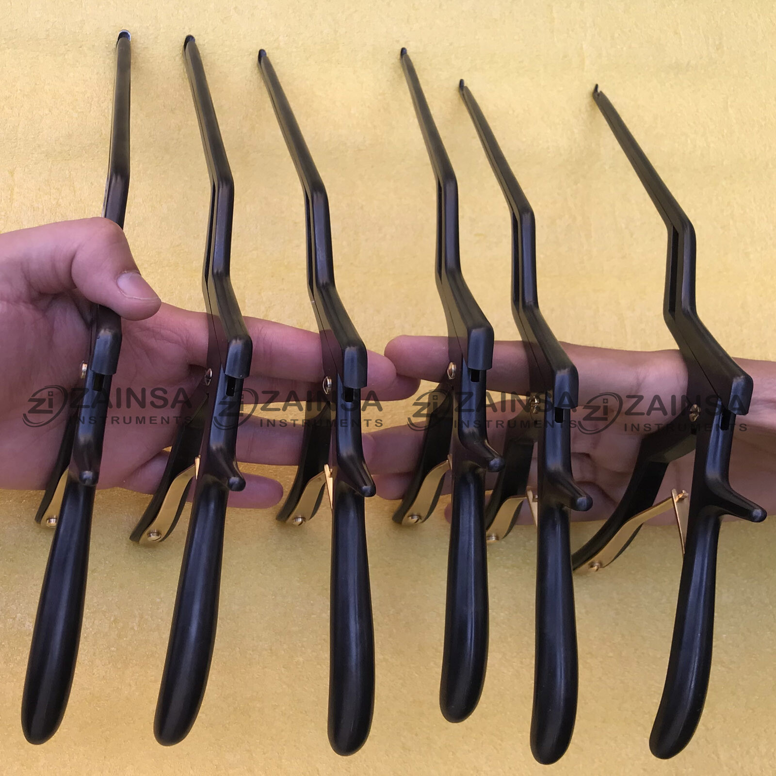 Kerrison Bayonet Bone Spine Rongeur, German Orthopedic Instruments Set of 6 PCs
