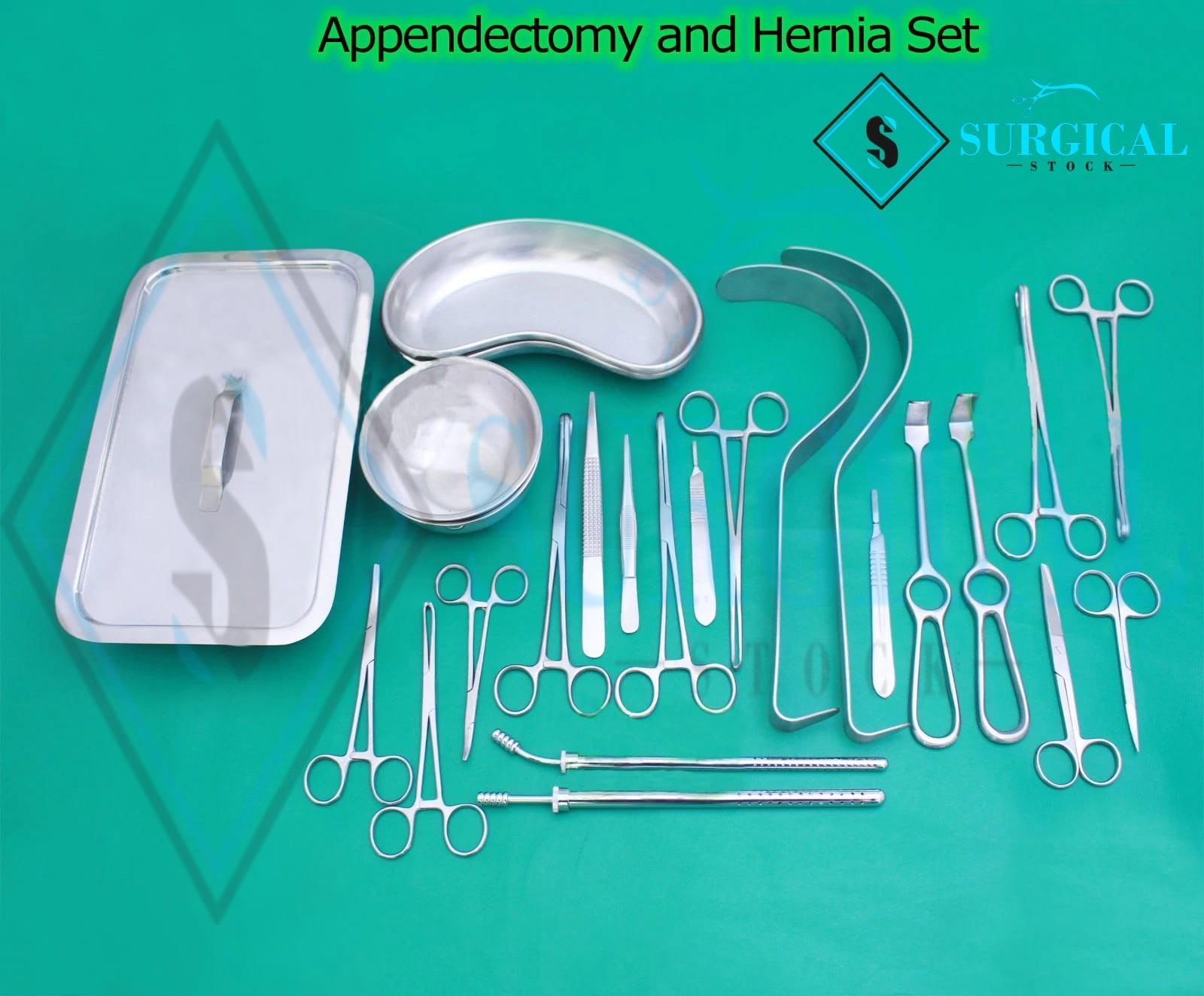 Appendectomy And Hernia Instruments Set 23 PCS German Standards Premium Quality