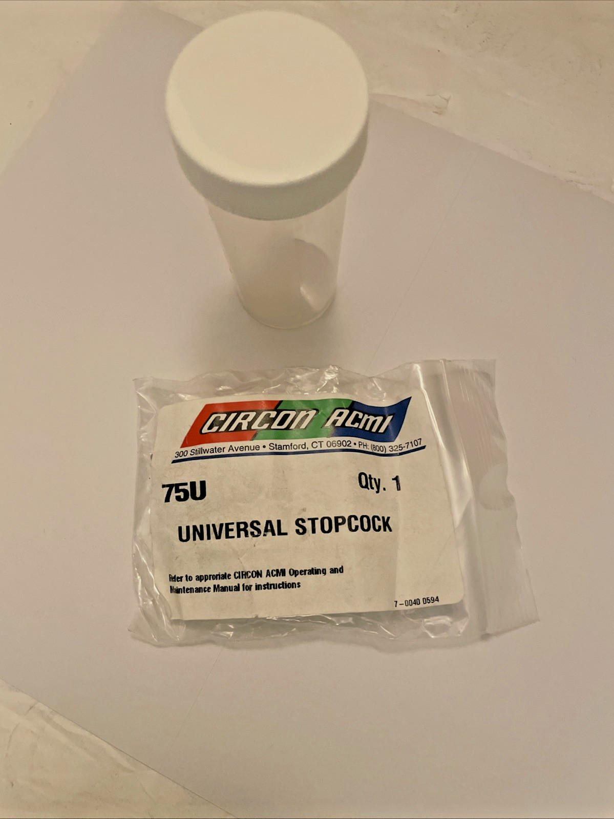 New ACMI Olympus 75U Universal Luer-Lock Stopcock Adapter