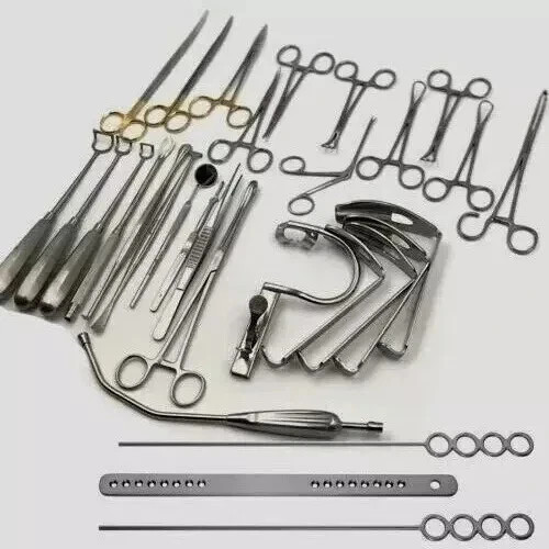 New Tonsillectomy and Adenoidectomy 30 pcs Set Surgical Instruments Kit with Box