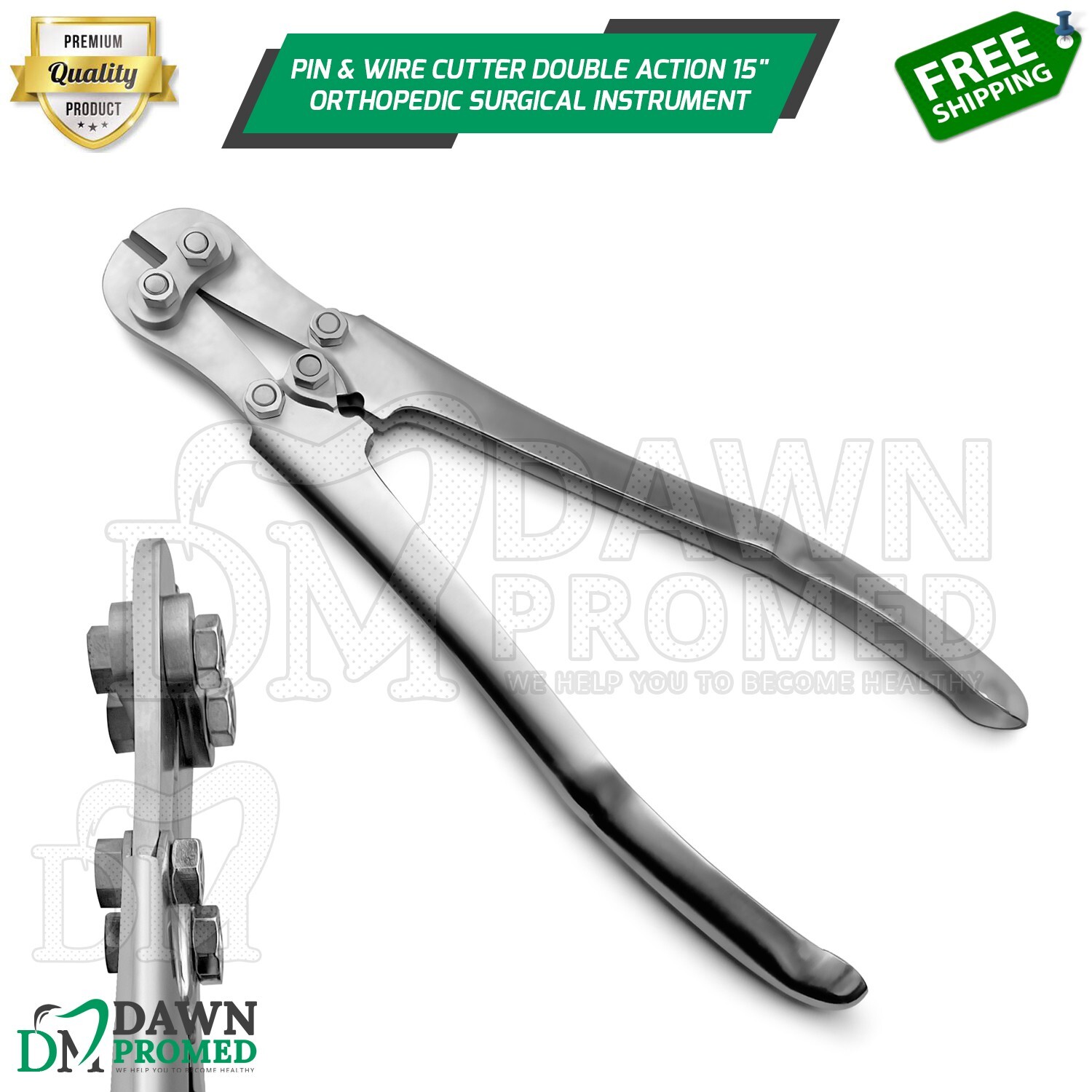 Pin & Wire Cutter Double Action 15″ Orthopedic Surgical Instrument German Grade