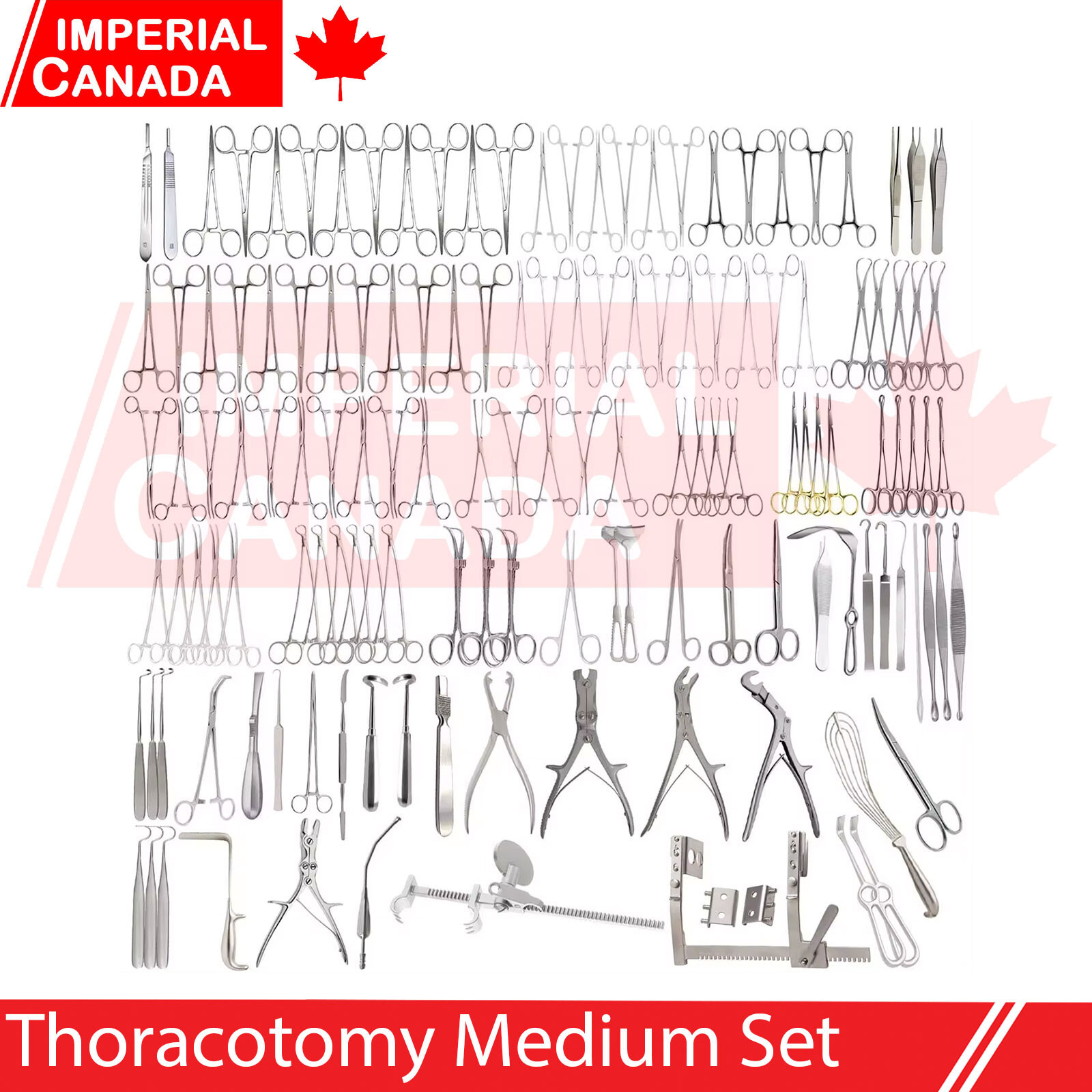 Thoracotomy Medium Set Basic Operation Chest Major Minor Surgery Tool 140 Pieces
