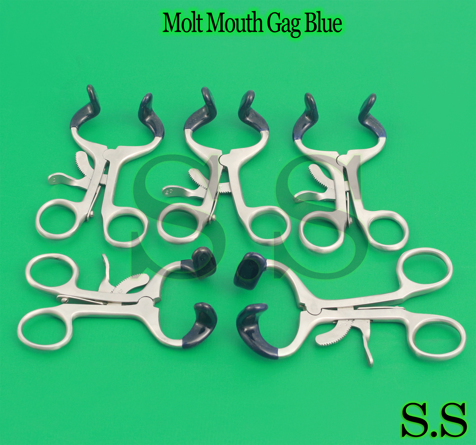 10 O.R GRADE Molt Mouth Gag Blue 4.5″ Dental Surgical Instruments