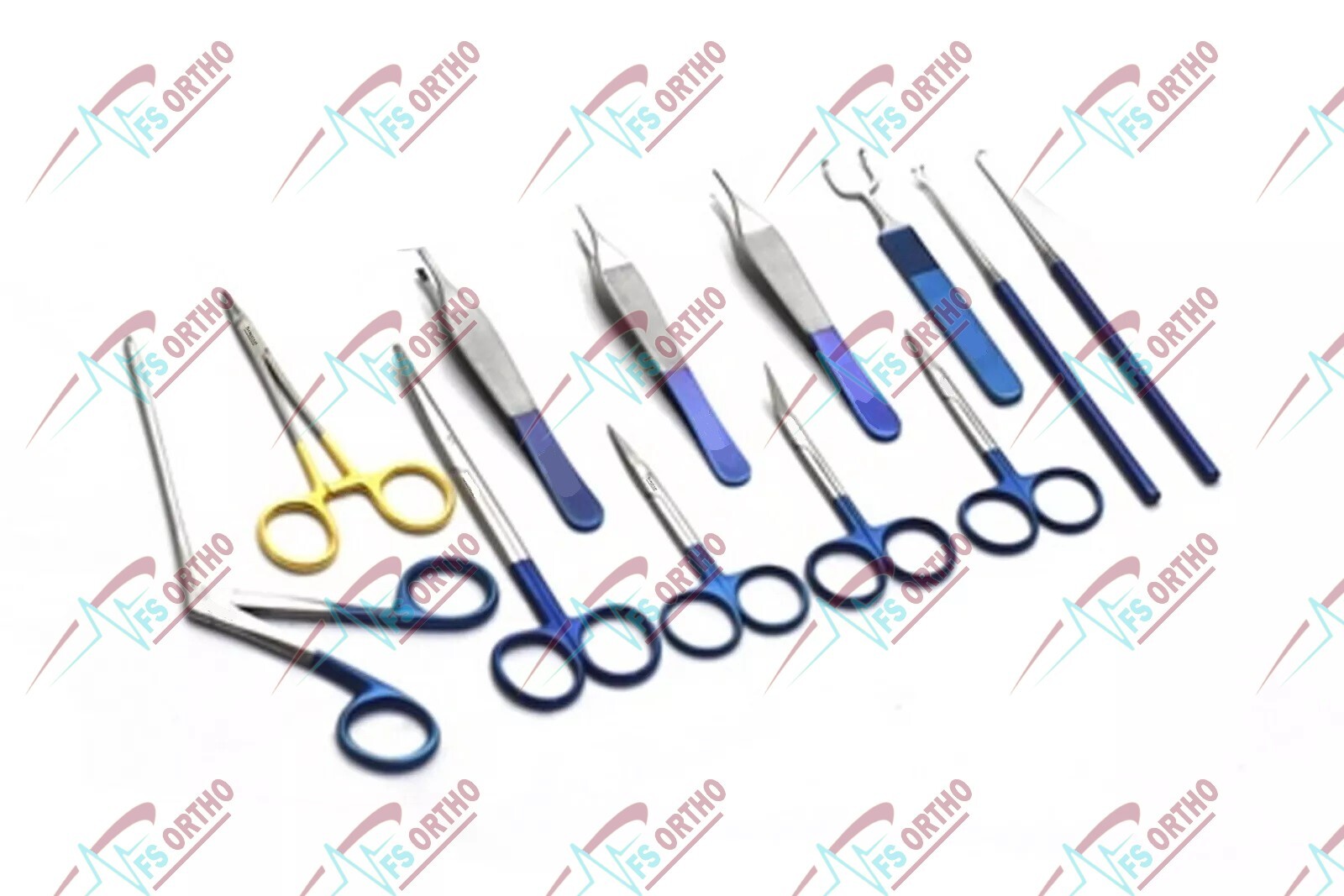 Blue Line Rhinoplasty Instruments Set of 31 pcs High Quality plastic surgery