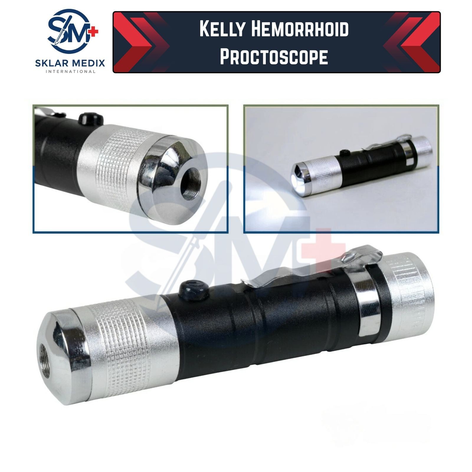 Kelly Hemorrhoid Proctoscope Light Source Rectal Anoscope Surgical Instruments |