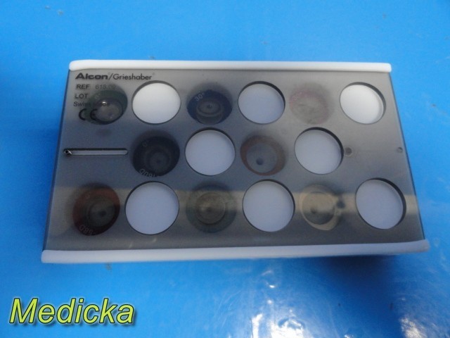 Alcon REF 618.09 Basic Vitrectomy Lens Set (Partial) w/ 6 Lenses & Tray ~ 40536