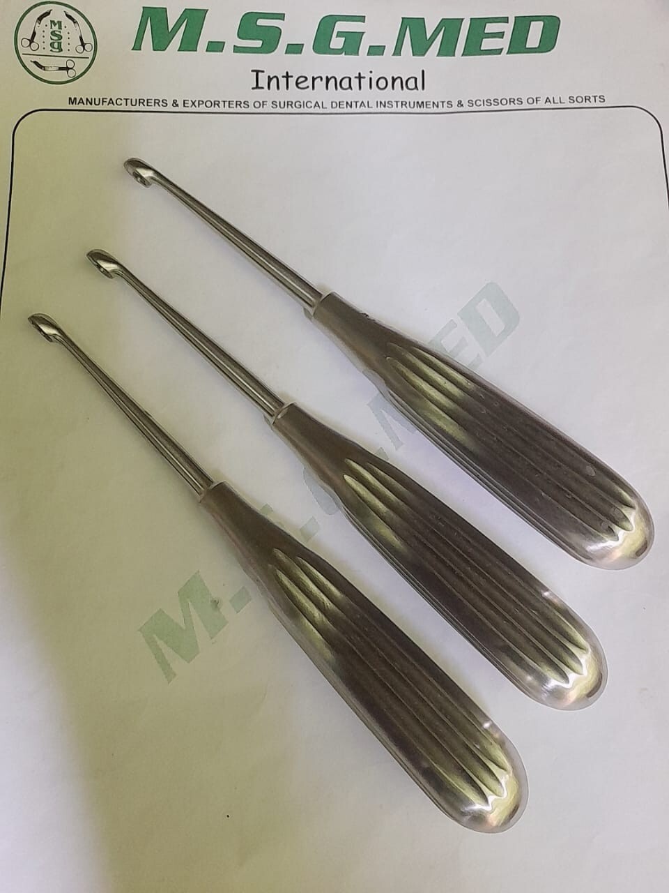 Professional Volkman Bone Curette Sharp Spoon Fig #3 Best Offer 3PCS Set