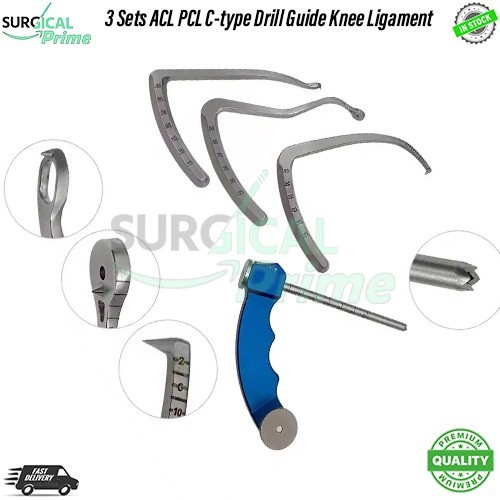 3 Sets ACL PCL C-type Drill Guide Knee Ligament Shoulder Femoral Tibia Guide