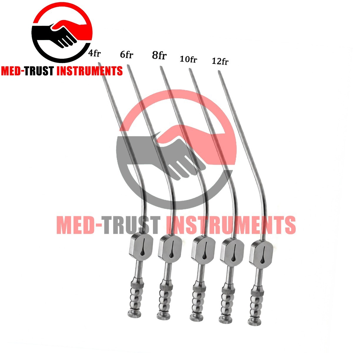 Fukushima Teardrop suction Tubes brain surgery Fr 4,6,8,10,12 5 PCs Set