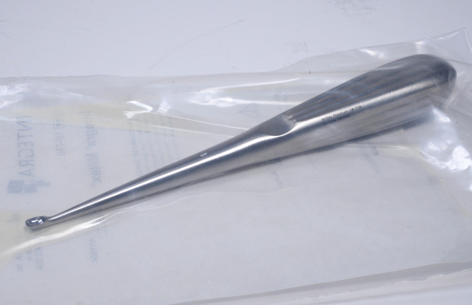 Integra Miltex 19-710 Spratt Brun Curette 6¾” Oval Cup Size 1 Stainless Surgical