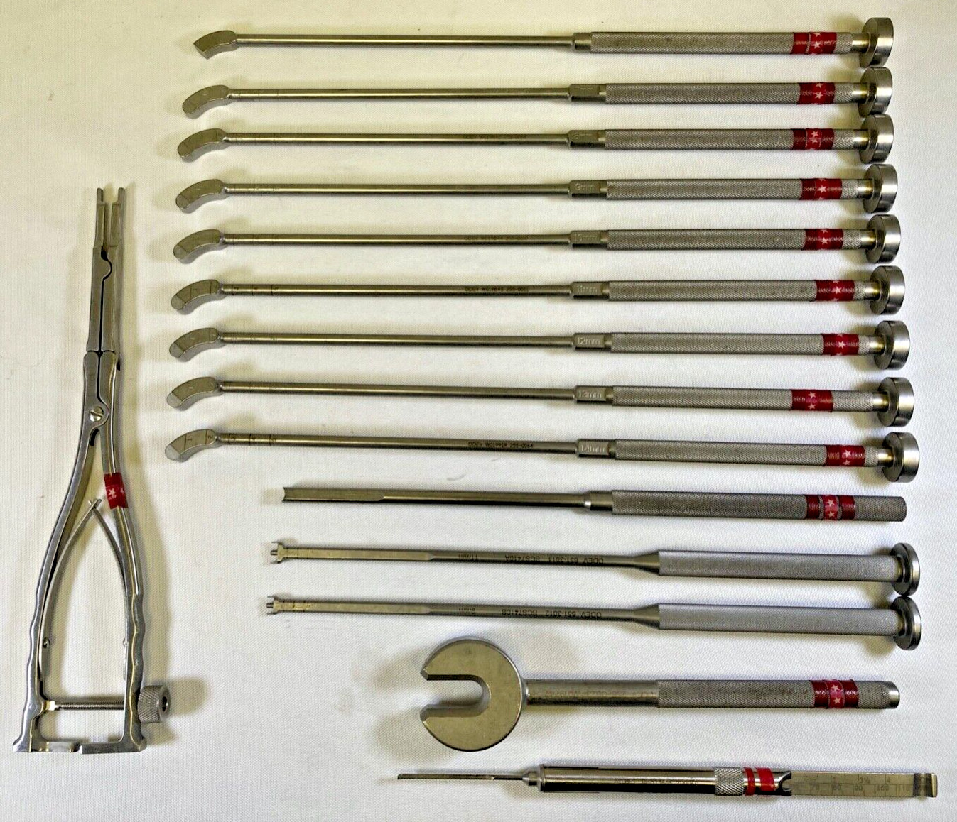 15 Piece ODEV Trial Sizers Set w/ Extras 7mm – 14mm Impactor Depth Gauge Mallet