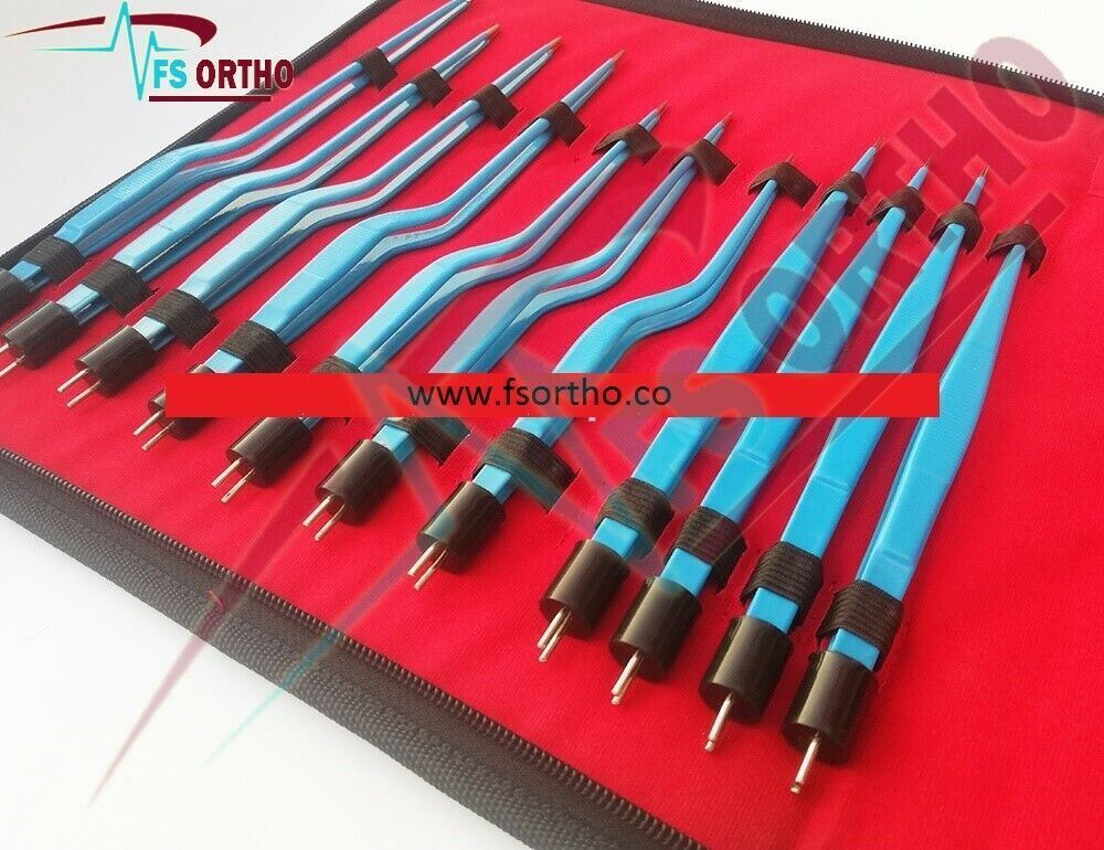 Electrosurgical High Class 2 Pin US Type Bipolar Bayonet Forceps Set of 20 pcs