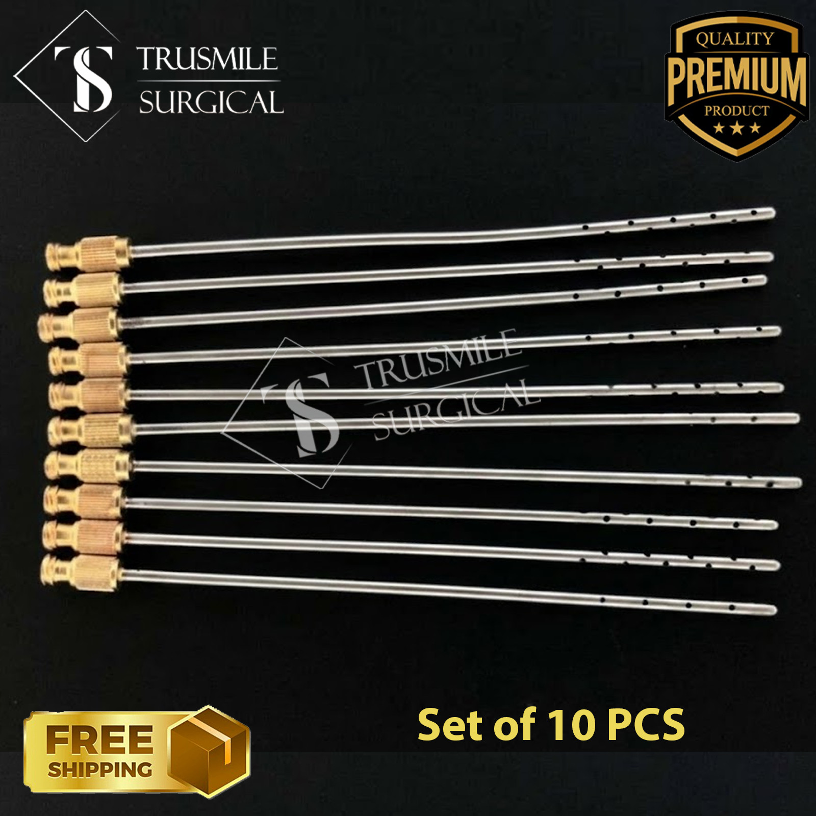 Liposuction Cannulas Plastic Surgery Instruments Set of 10 PCS High Quality