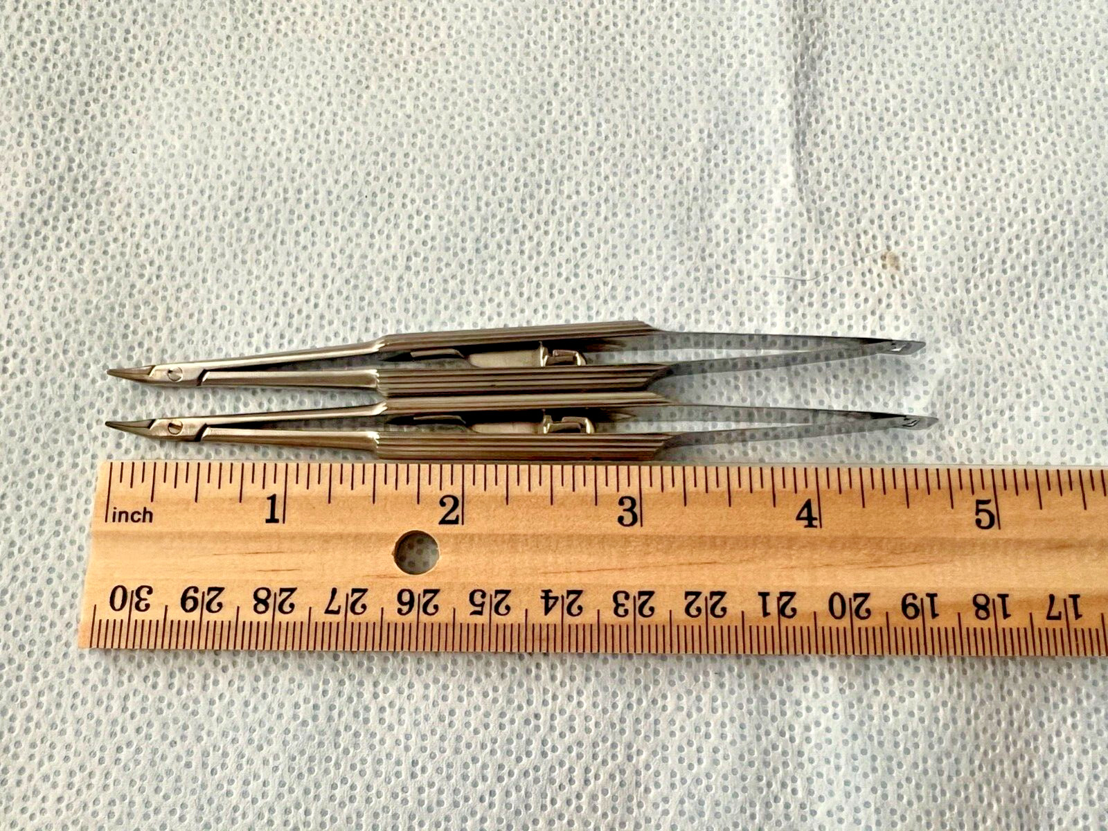 Set Of 2 MSI Precision Instruments Ophthalmic Small Curved Needle Holders 4-3/4″