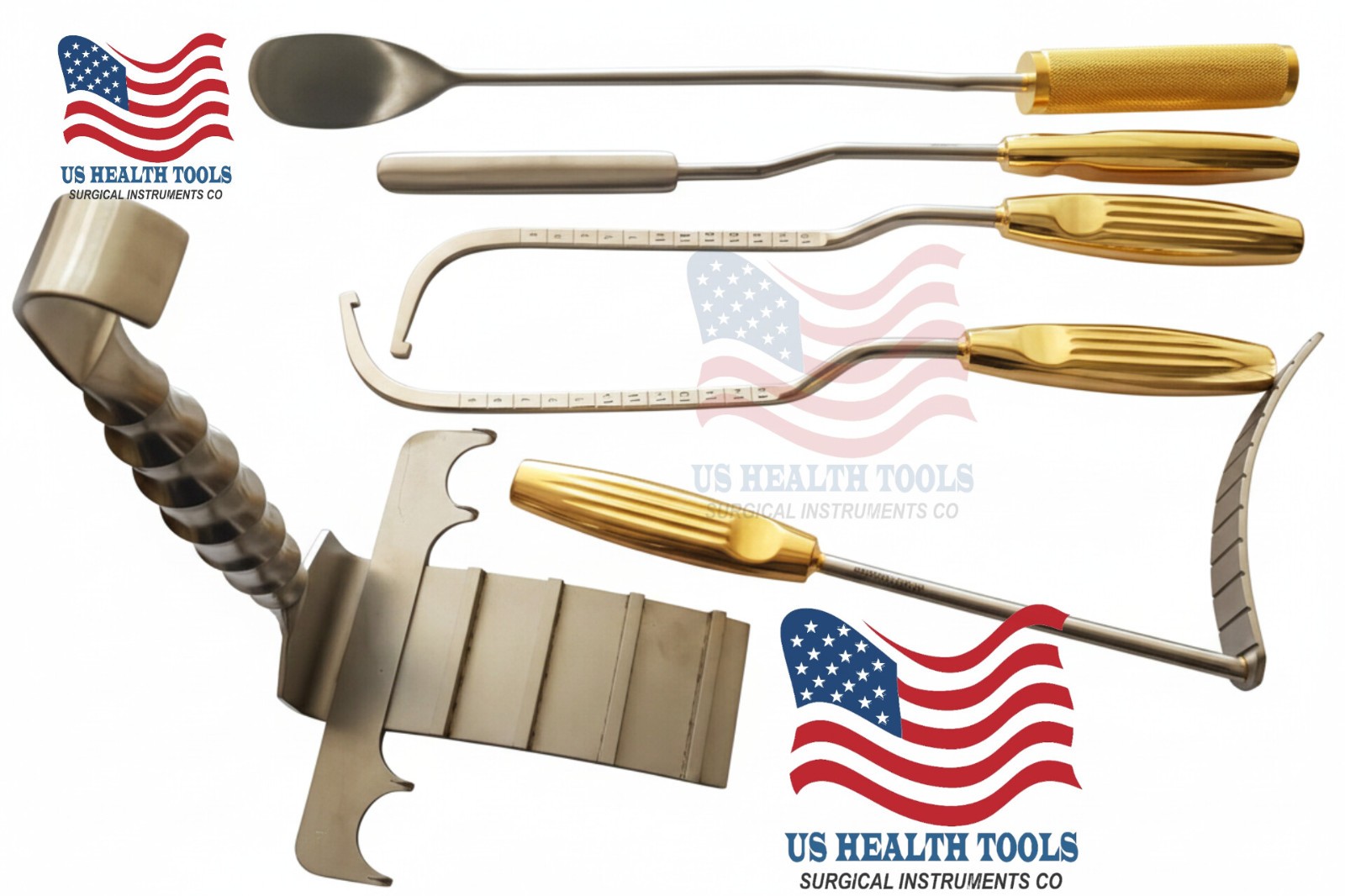 Abdominoplasty Retractor & Breast dissector Set of 6 Pcs,Brest instruments