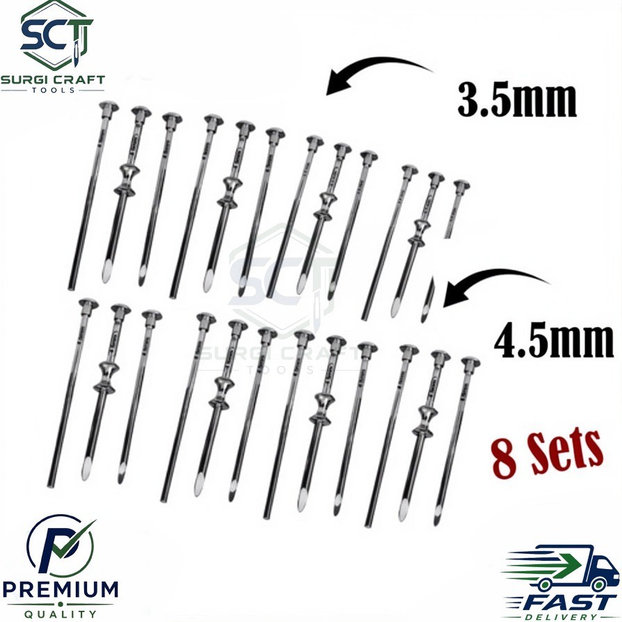HRT Trocar 3.5mm and 4.5mm Hormone Replacement Pellet insertion trocars 8 Sets